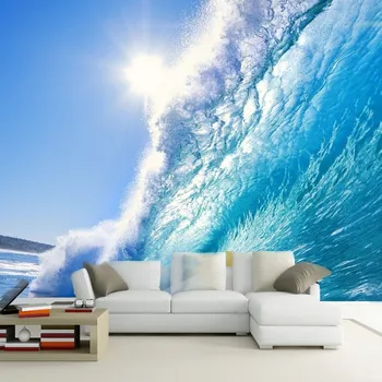beibehang 3d tvorivé spálňa tapety hodvábnej látky modrý oceán domáce dekorácie môžete vytvoriť vlastné veľkosti tapety abstraktných de parede
