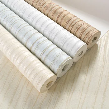 Čínsky Retro Póry Dreva Tapety Roll Imitácia Slamy Japonskej Reštaurácii Obývacia Izba, Spálňa Stenu Papier Hnedé Wallcovering