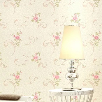 Európsky Štýl Záhrady, Kvetinové Tapety Spálne, Obývacia Izba netkanej Textílie 3D Plastický Wall Paper Roll
