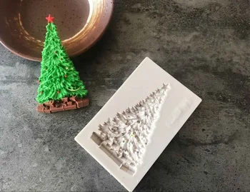 1pc Vianočný Stromček, Silikónové Formy Fondant Formy Cake Zdobenie Nástroje Čokoláda Gumpaste Plesní