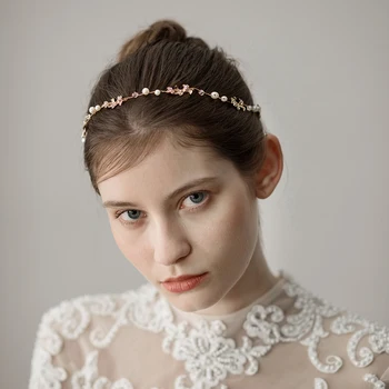 O396 Jednoduché Zliatiny Princezná Korún Headpiece Glitered Koruny fantázie svadobné pearl hairband Svadobné hlavový most